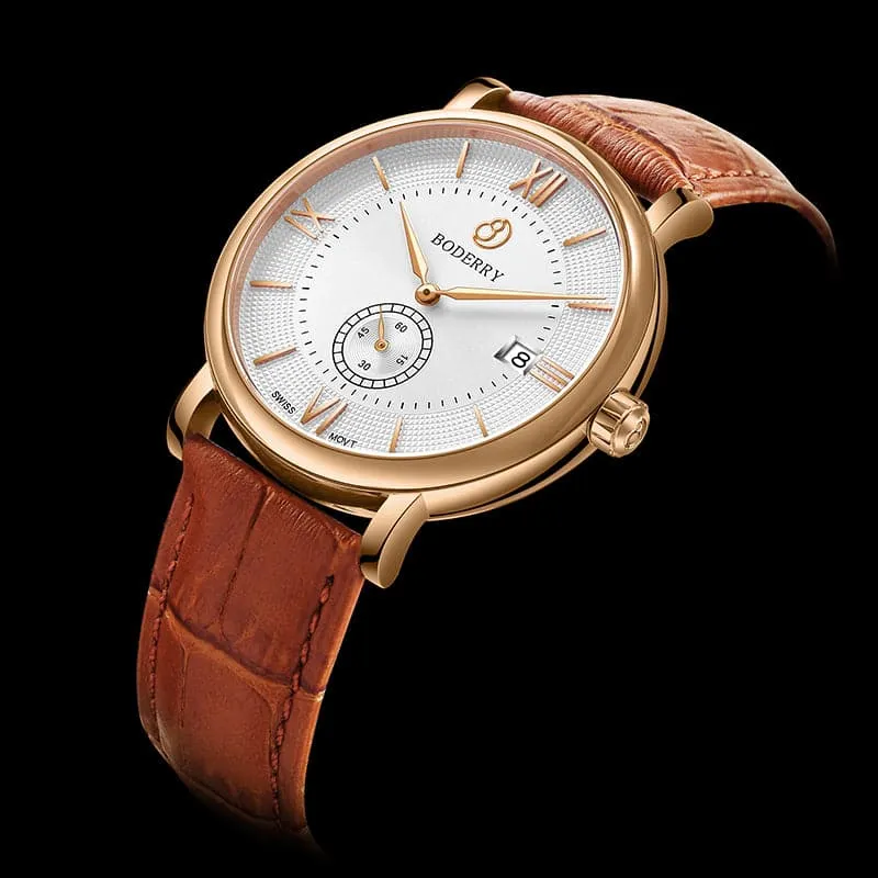 ELEGANT - Swiss Quartz Movement Watch| Rose Gold & White Dial