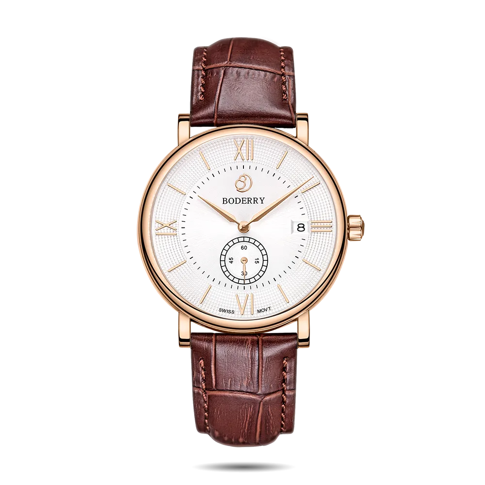 ELEGANT - Swiss Quartz Movement Watch| Rose Gold & White Dial