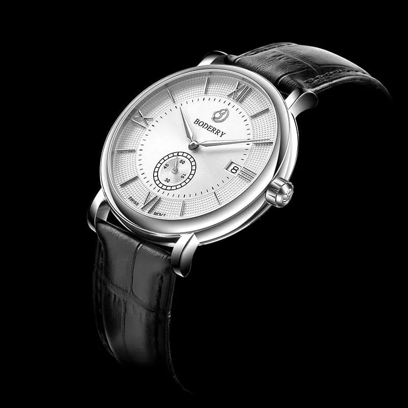 ELEGANT - Swiss Quartz Movement Watch | Silver & White Dial