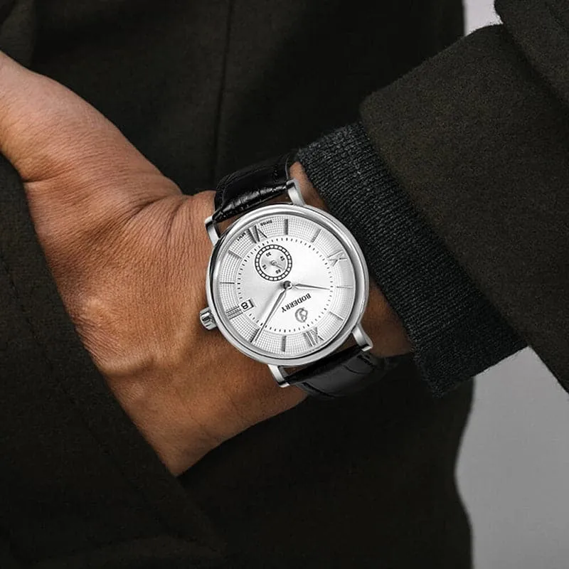 ELEGANT - Swiss Quartz Movement Watch | Silver & White Dial