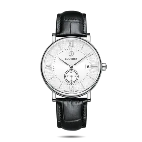 ELEGANT - Swiss Quartz Movement Watch | Silver & White Dial