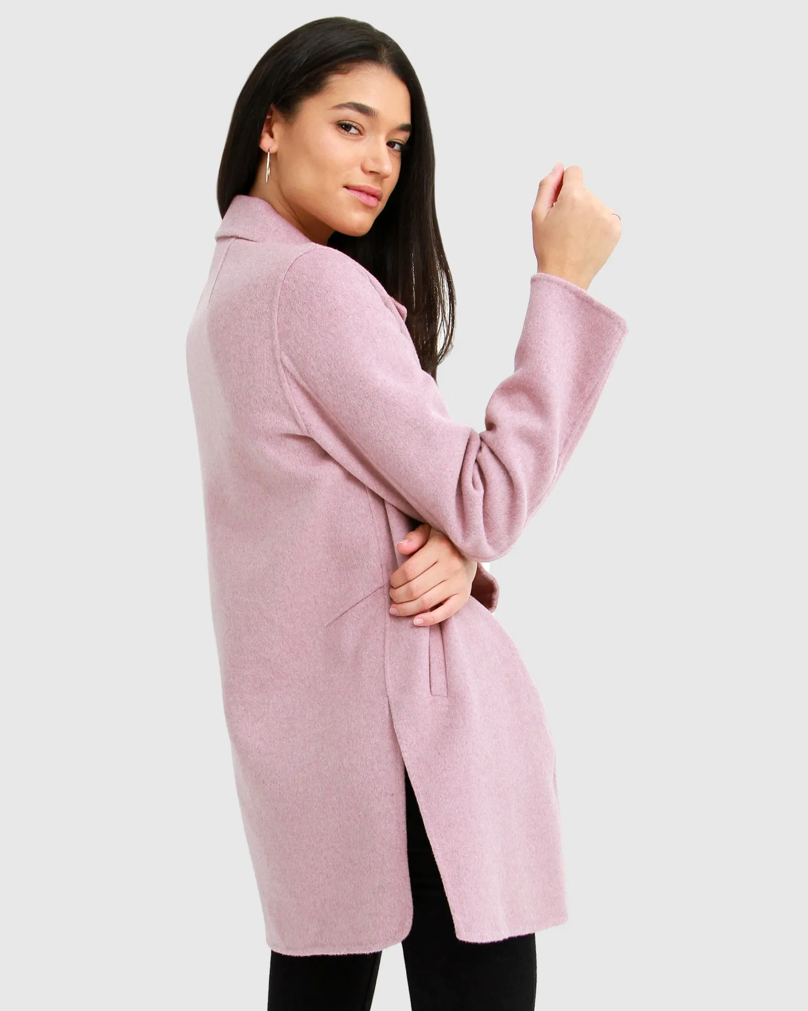 Ex-Boyfriend Wool Blend Oversized Jacket - Lilac