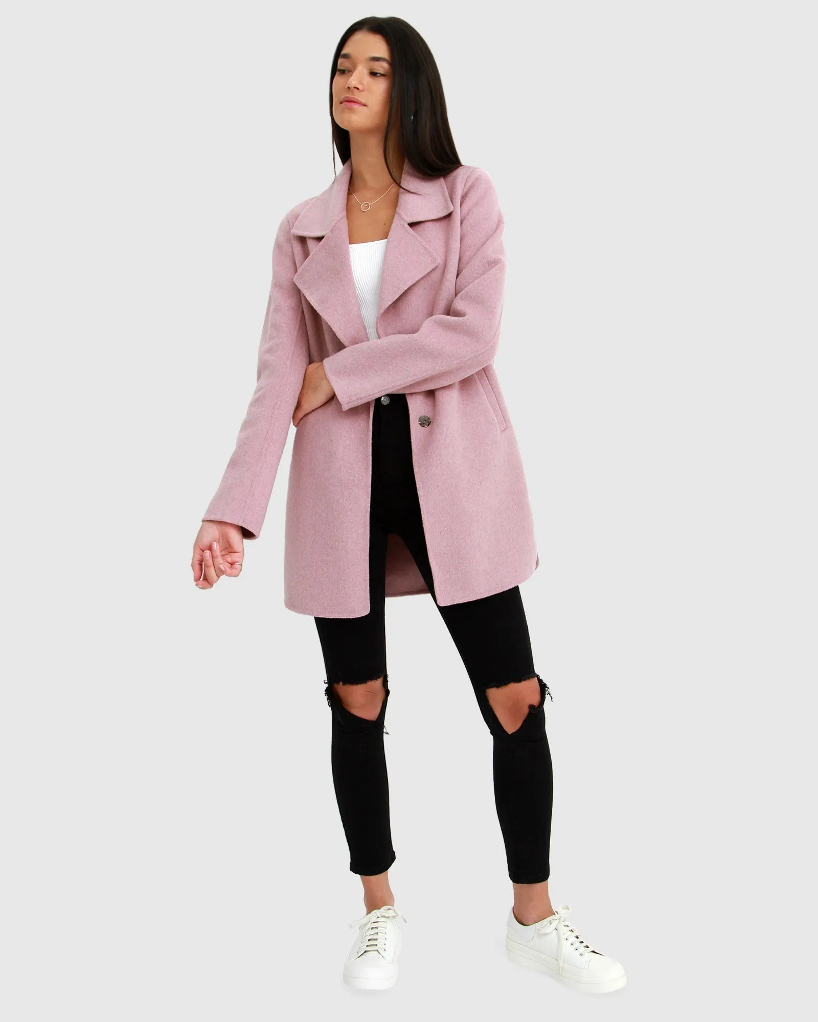 Ex-Boyfriend Wool Blend Oversized Jacket - Lilac