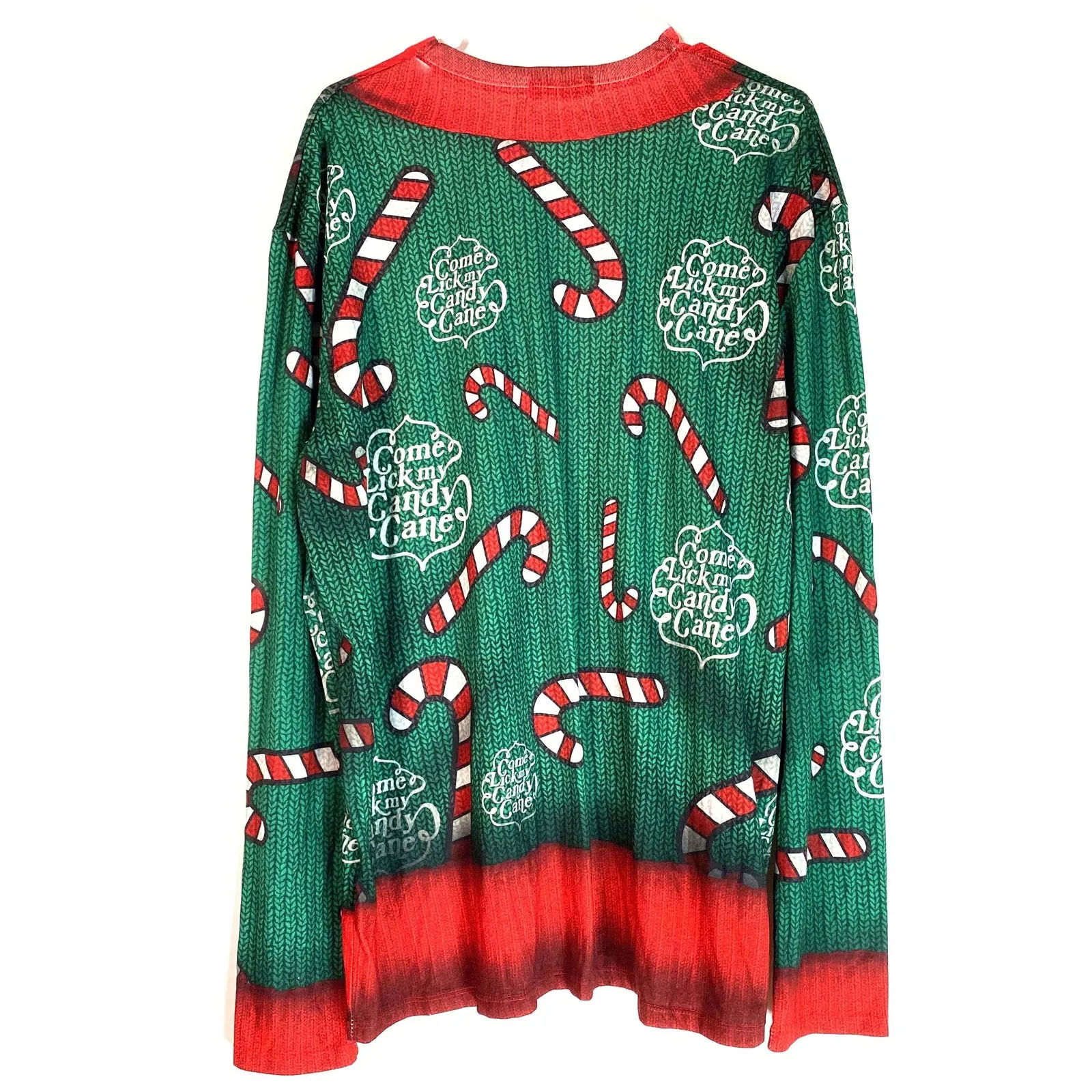 FauxREAL Size XXL Novelty Christmas Party Sweater Printed T-Shirt L/s