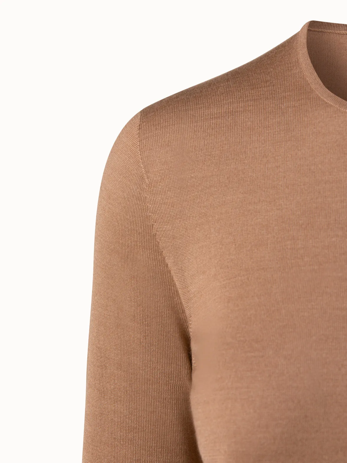 Fine gauge cashmere silk pullover