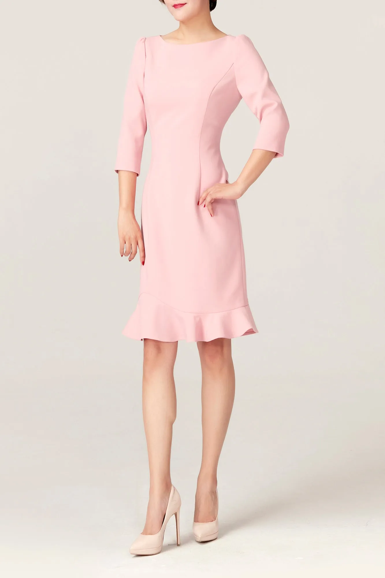 Fiona Twill Modern Fishtail Dress