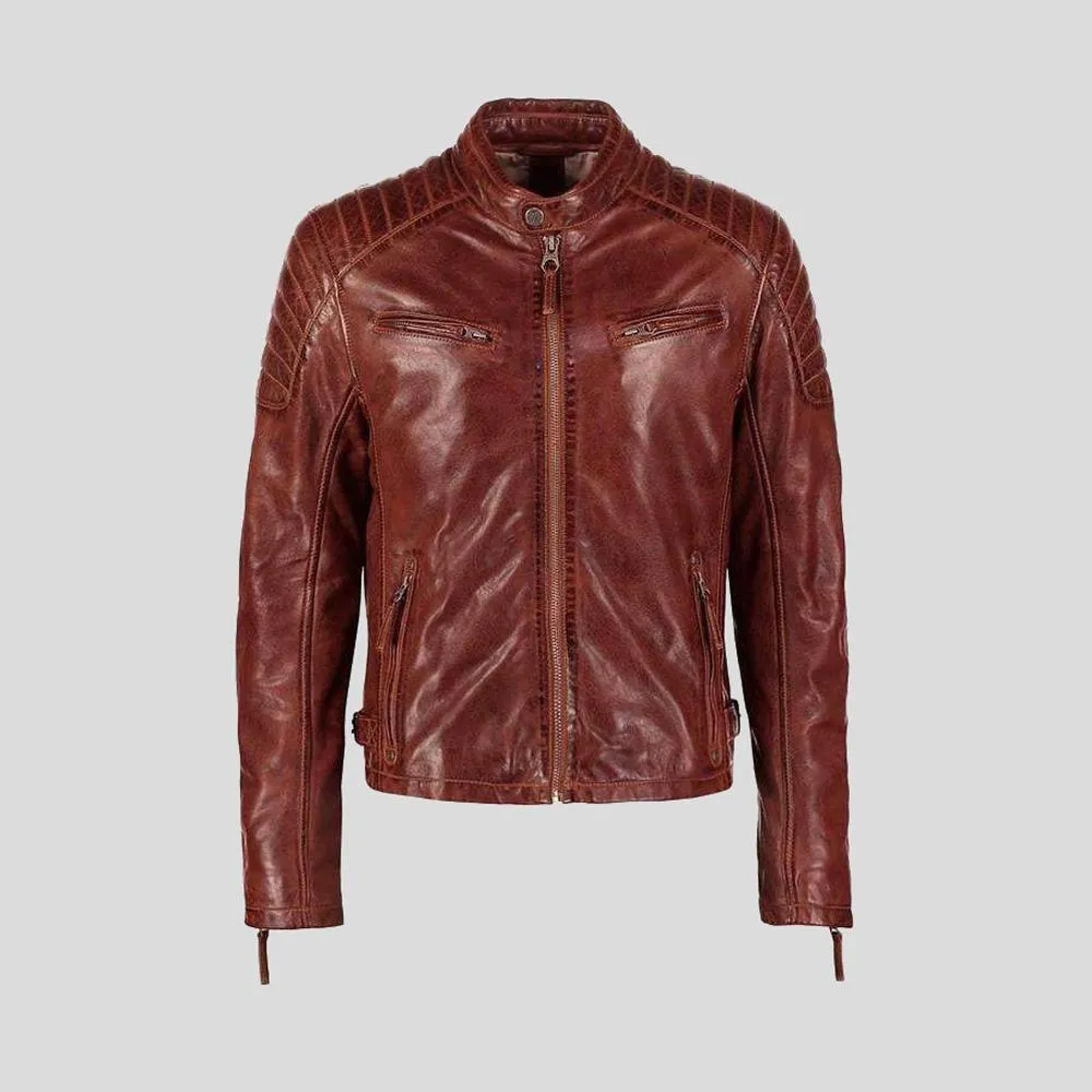 Fred Brown Leather Racer Jacket