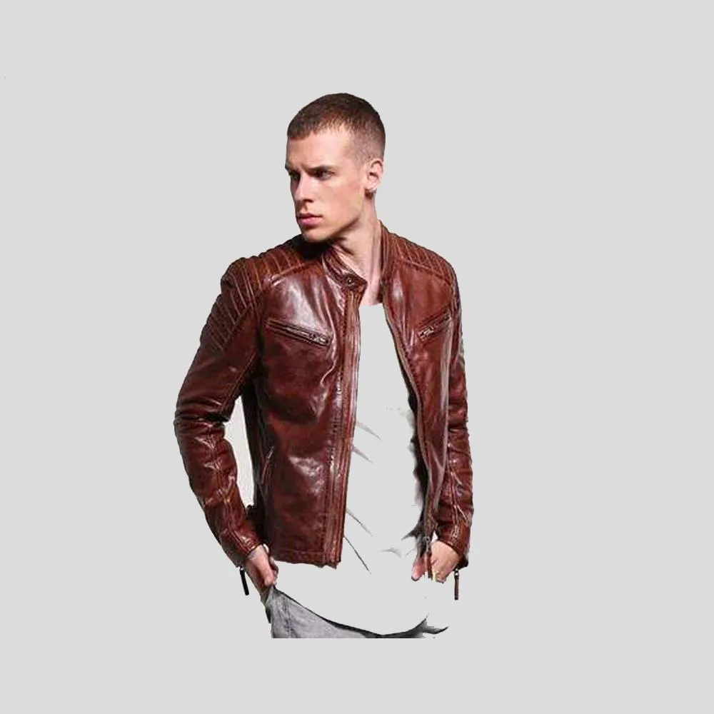 Fred Brown Leather Racer Jacket