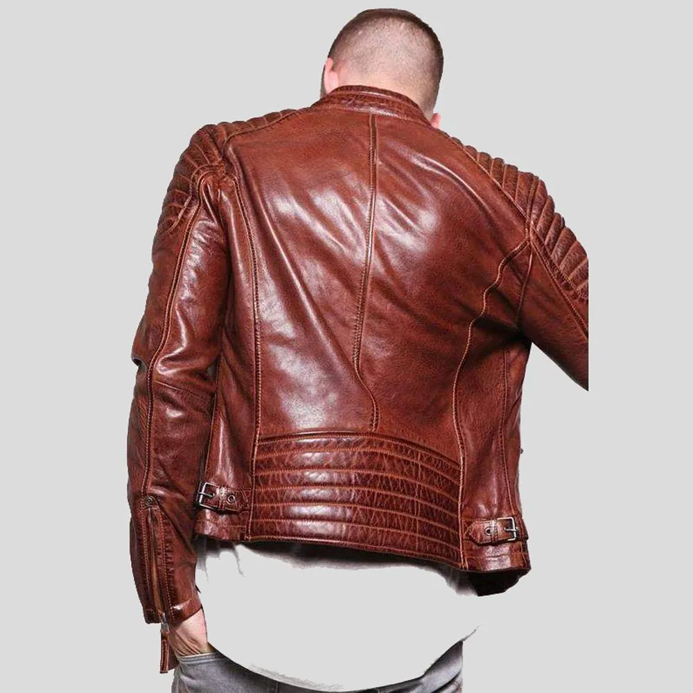 Fred Brown Leather Racer Jacket