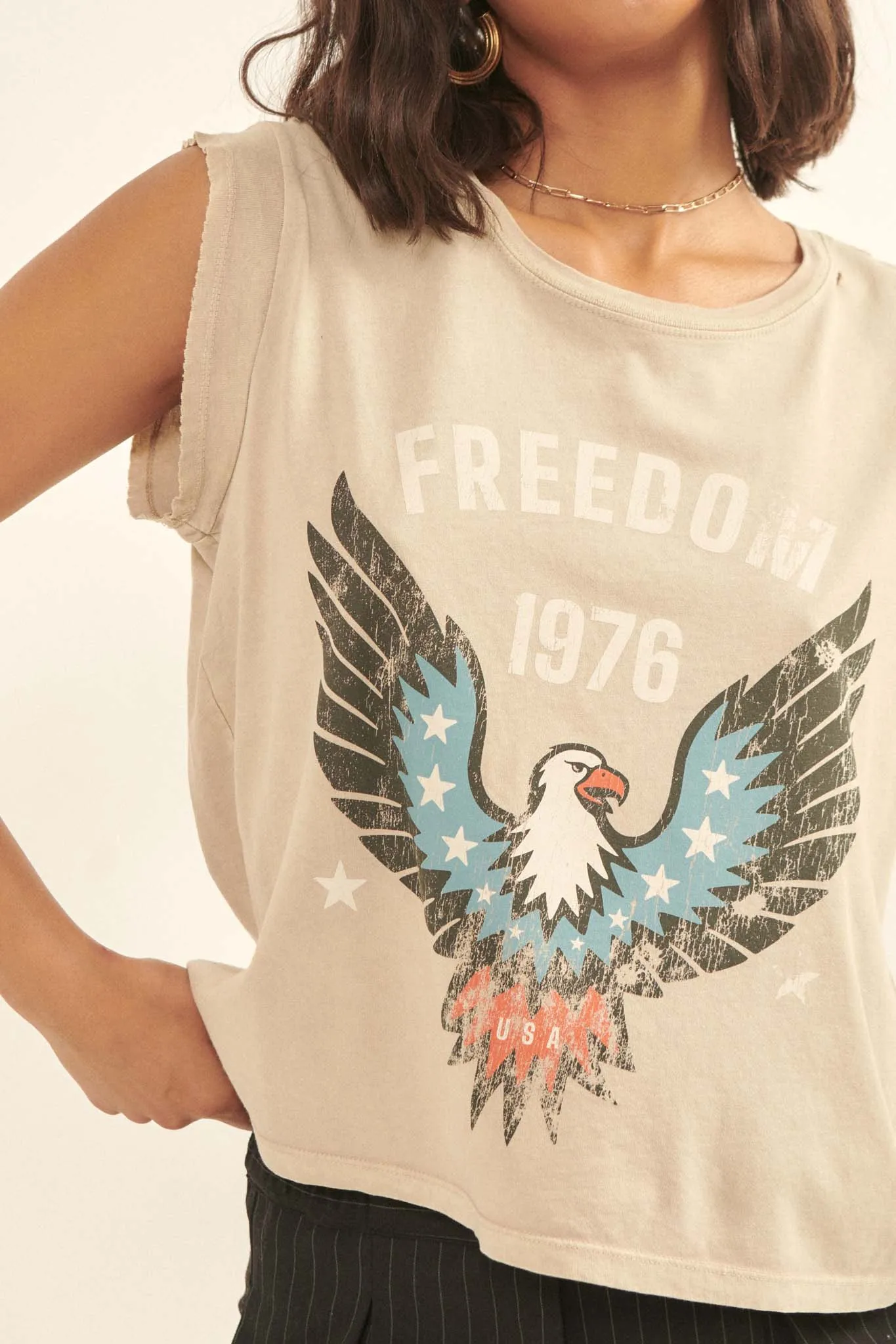 Freedom 1976 Sleeveless Graphic Tee