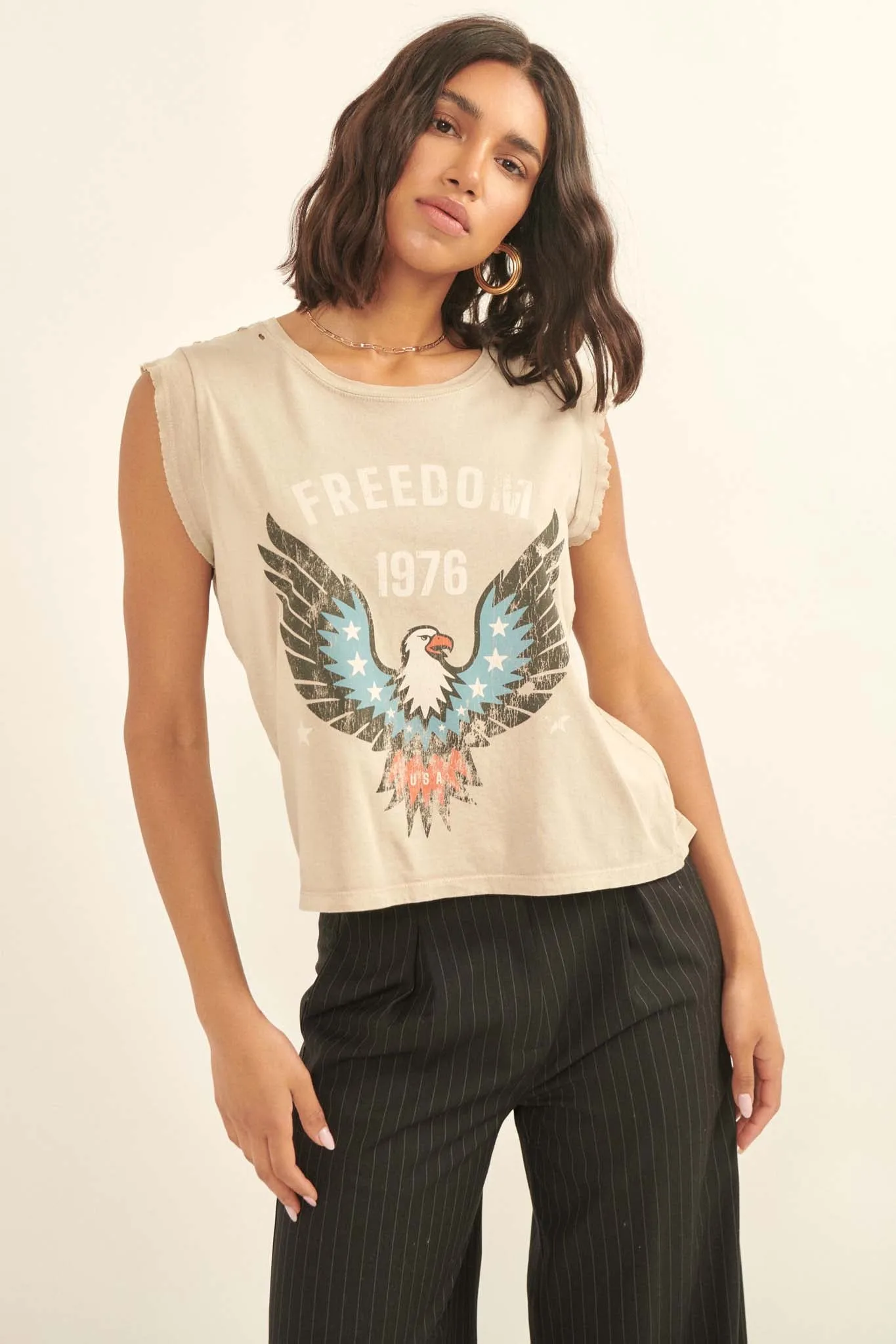 Freedom 1976 Sleeveless Graphic Tee