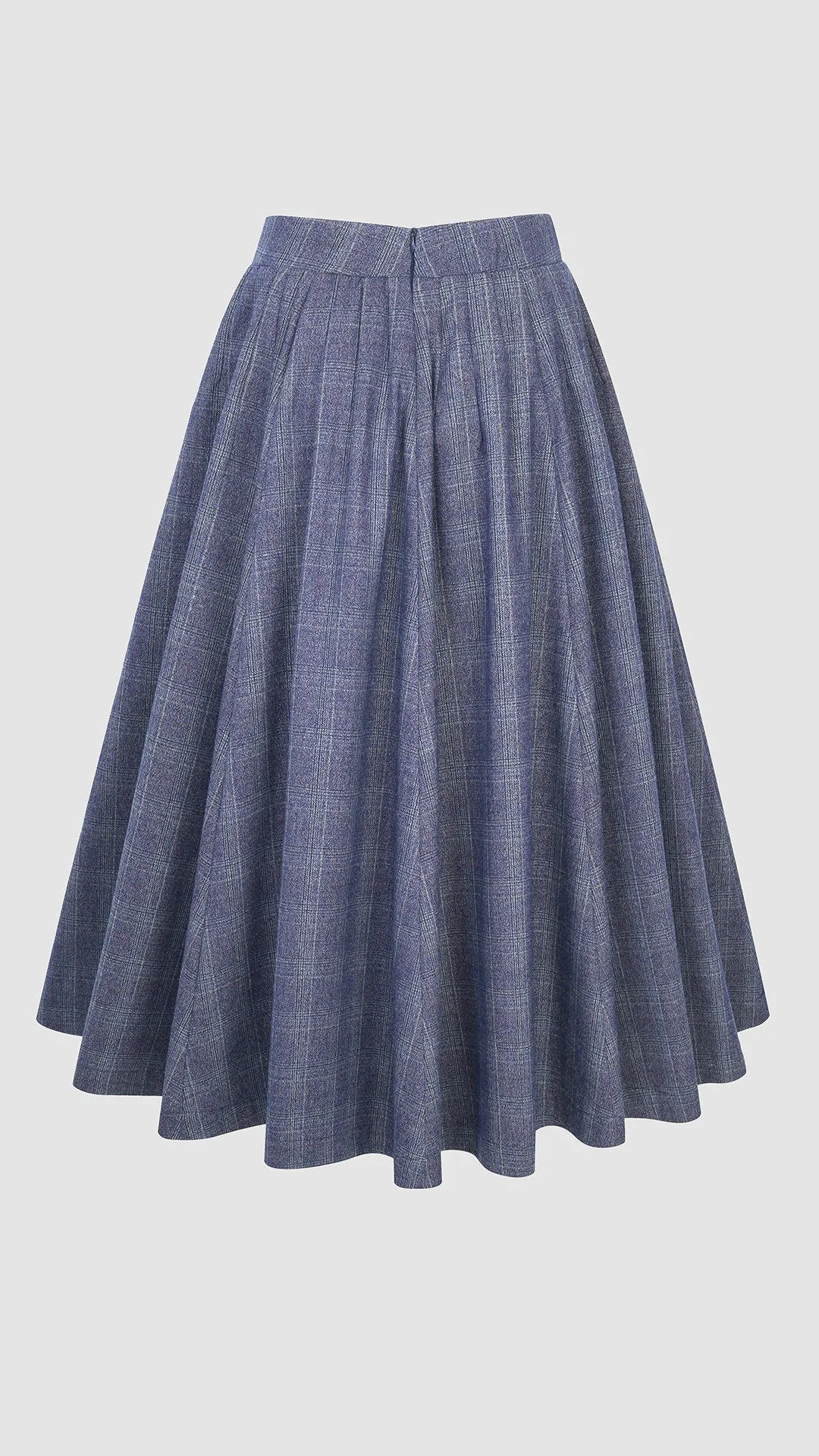 Future 4 | Tartan Wool Skirt in Blue