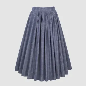 Future 4 | Tartan Wool Skirt in Blue