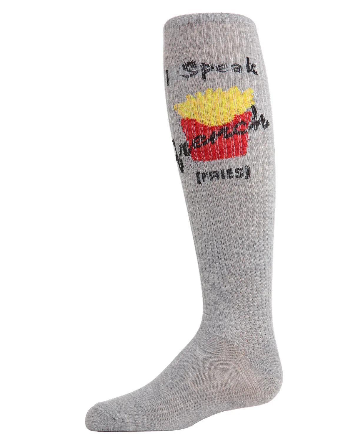 Girls' 2 Pair Pack I Speak French Fries Knee High Socks