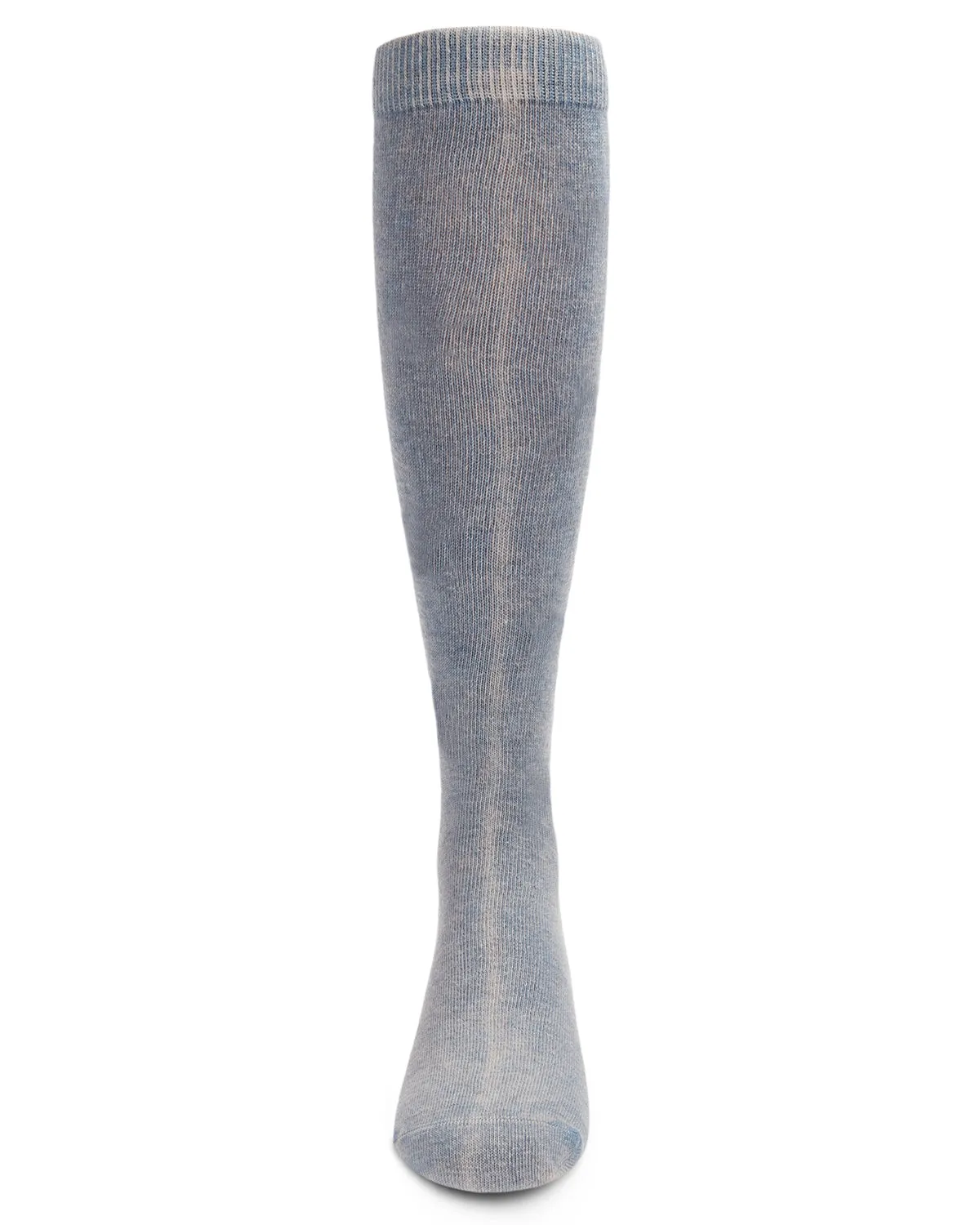 Girls' Acid Wash Cotton Blend Knee High Socks