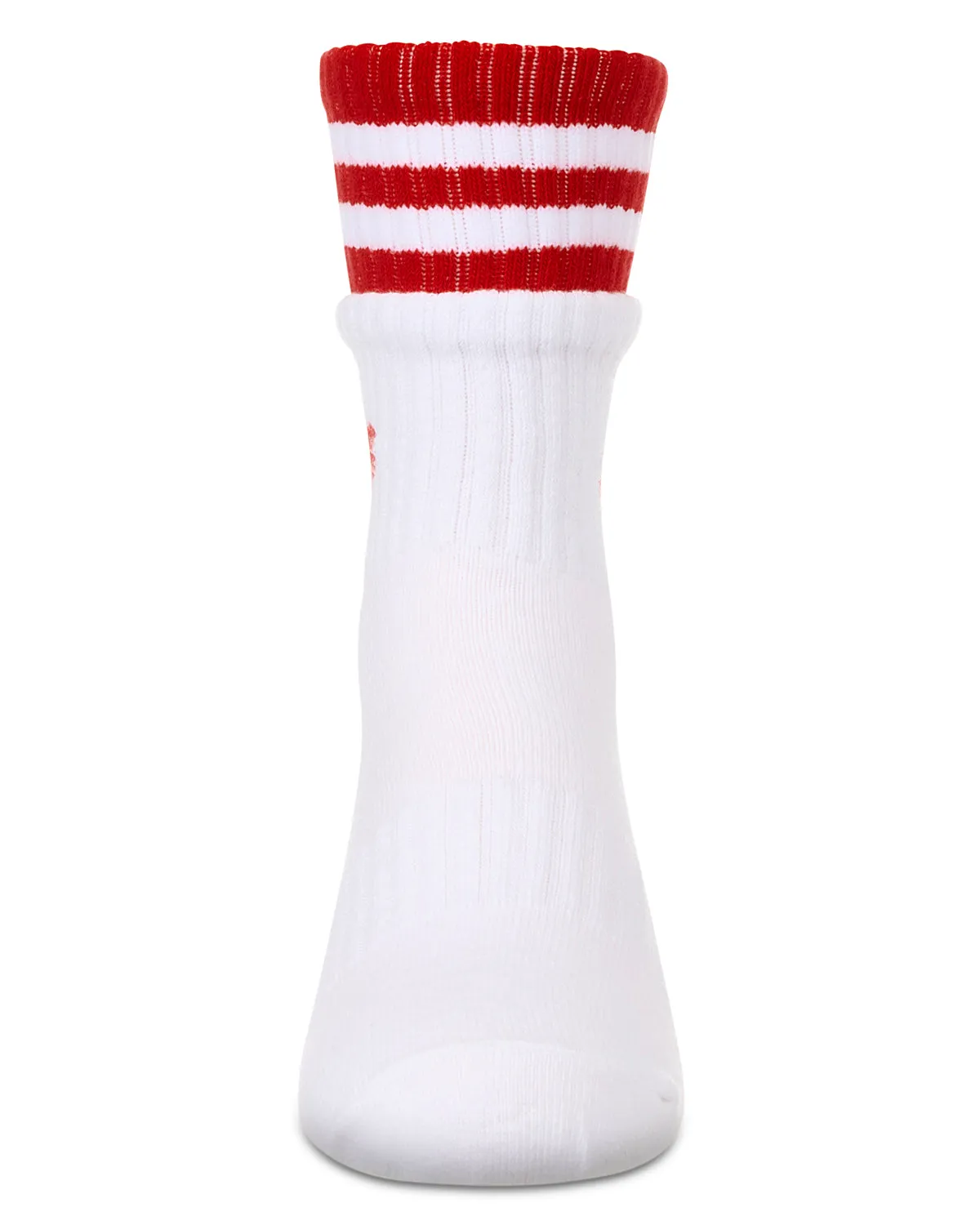 Girl's Sport Rib Heart Crew Socks