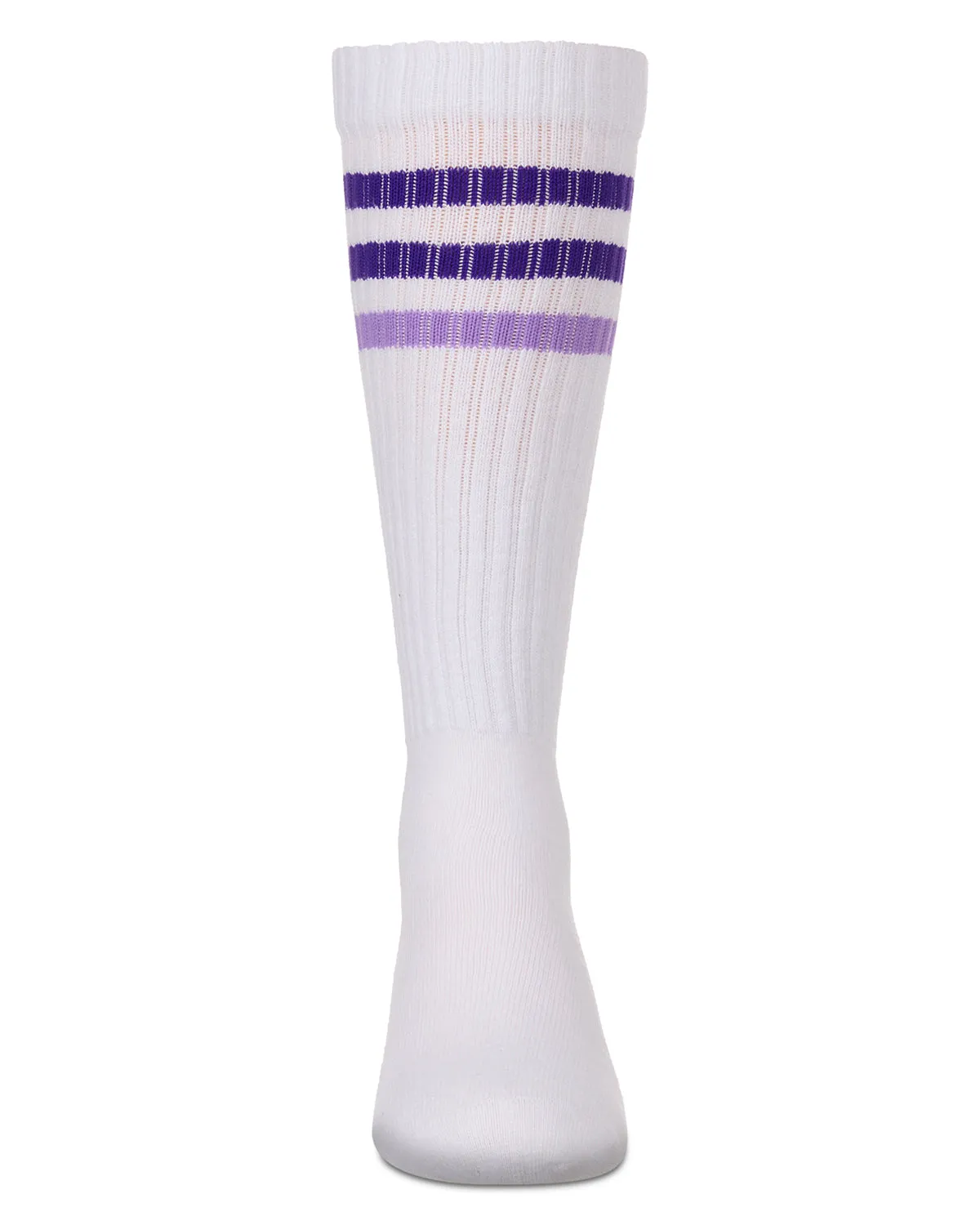 Girls' TwoTone Varsity Stripe Knee High Socks