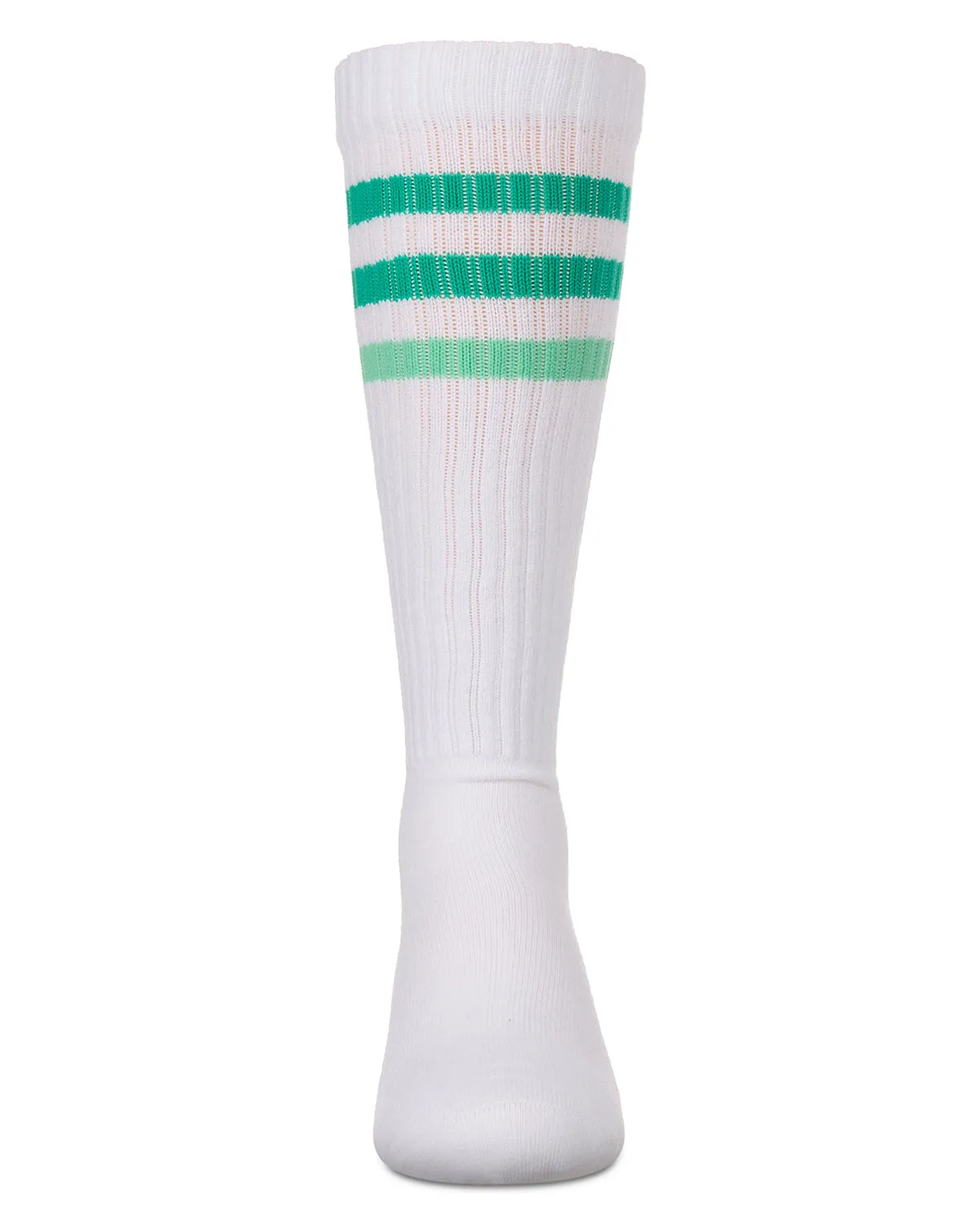 Girls' TwoTone Varsity Stripe Knee High Socks