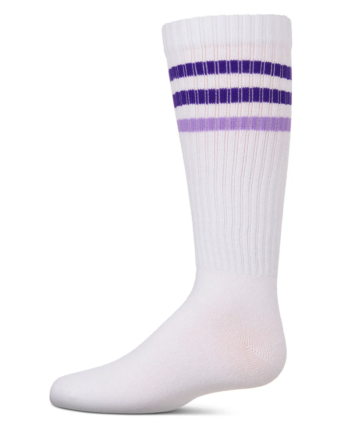 Girls' TwoTone Varsity Stripe Knee High Socks