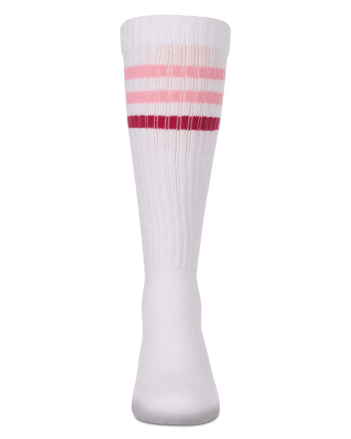 Girls' TwoTone Varsity Stripe Knee High Socks