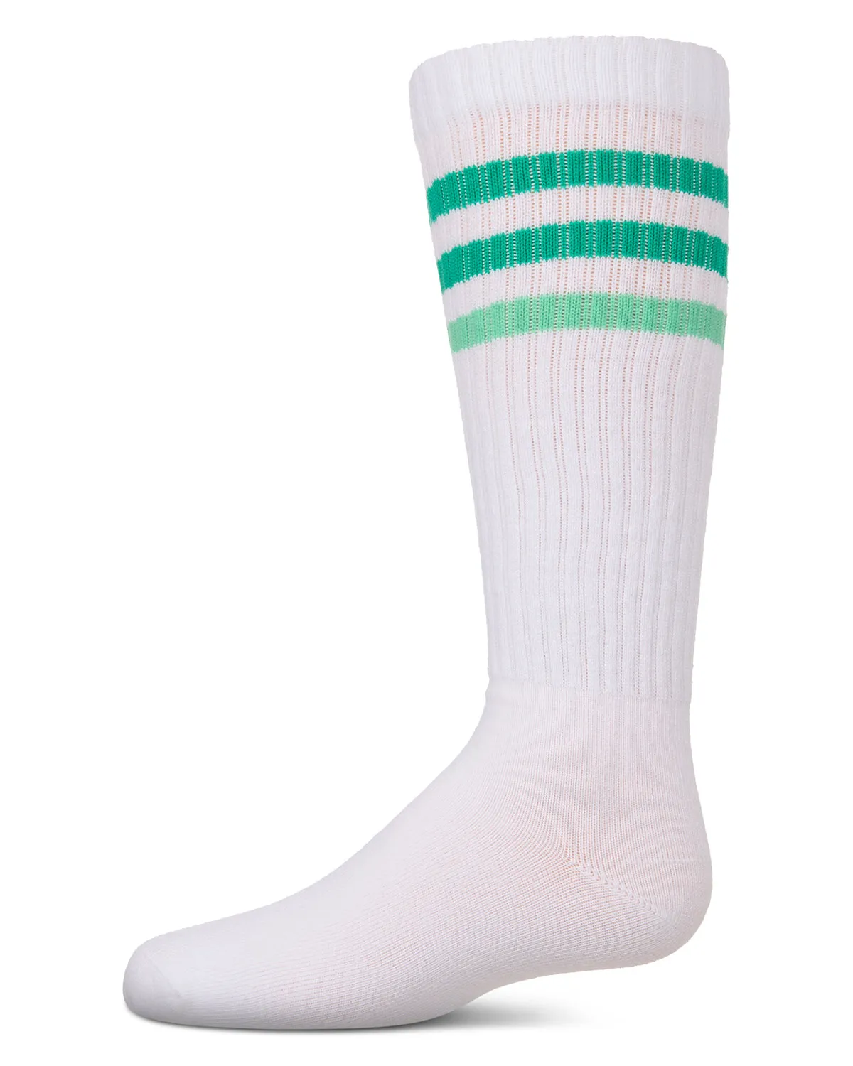 Girls' TwoTone Varsity Stripe Knee High Socks