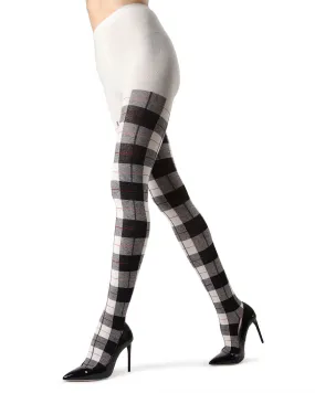 Glasgow Plaid Cotton Blend Sweater Tights