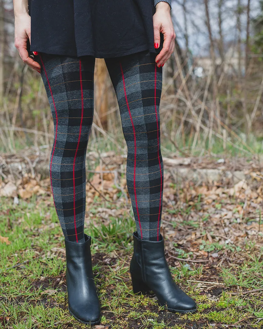 Glasgow Plaid Cotton Blend Sweater Tights