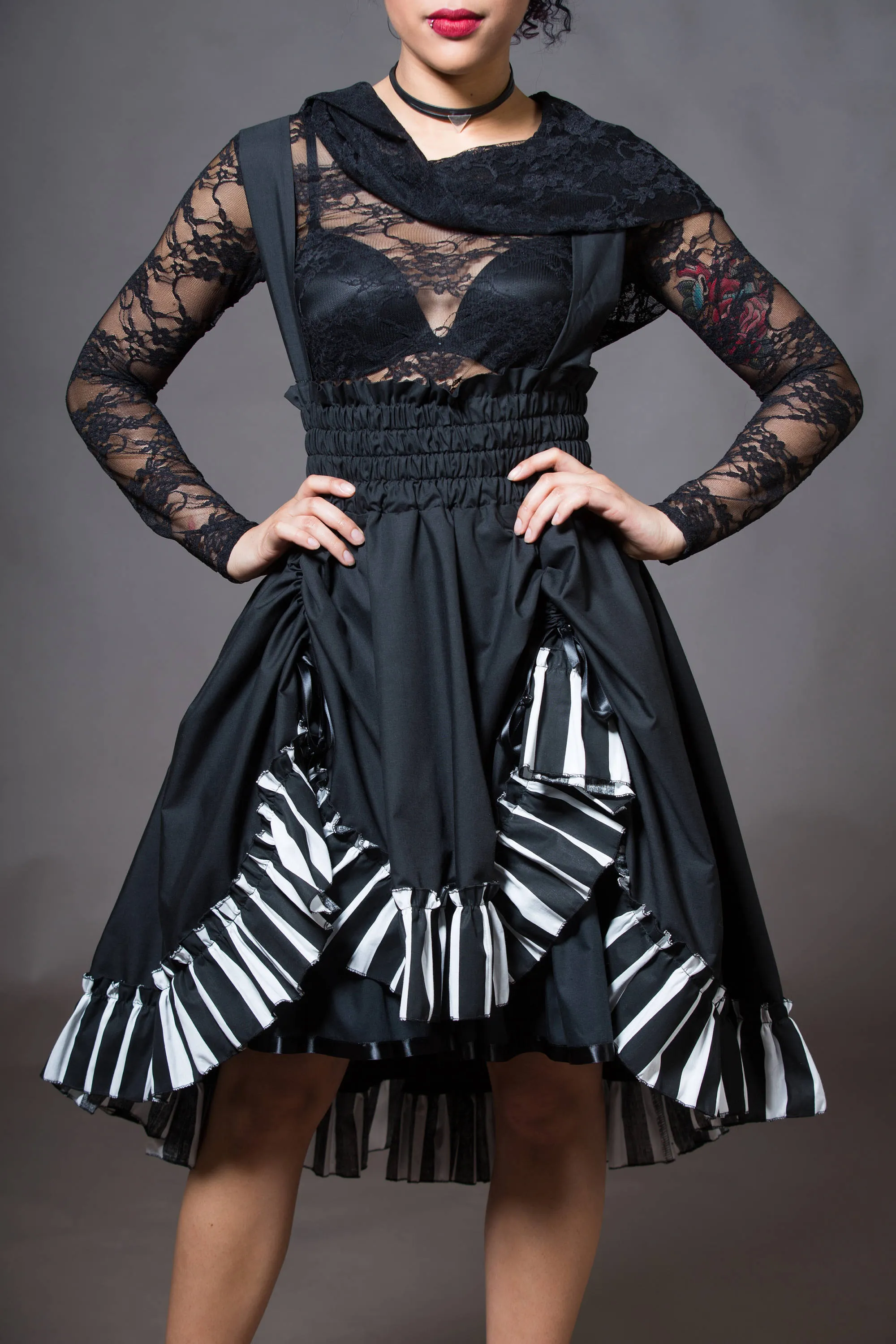 Gothic Circus High Waisted Skirt