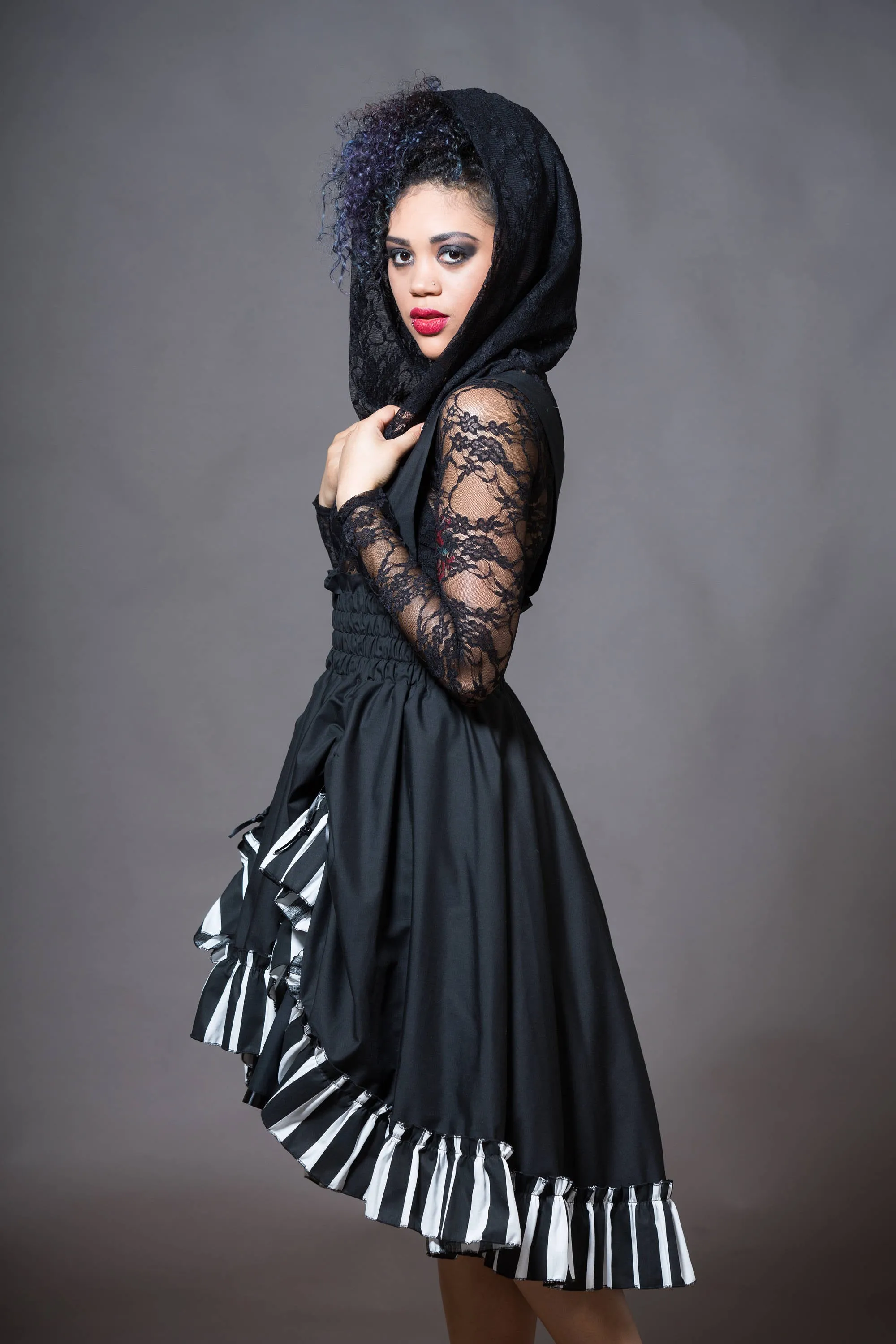 Gothic Circus High Waisted Skirt