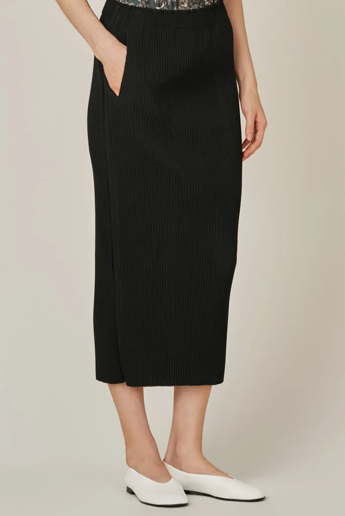 GRADE AND GATHER PLEATED MIDI SKIRT