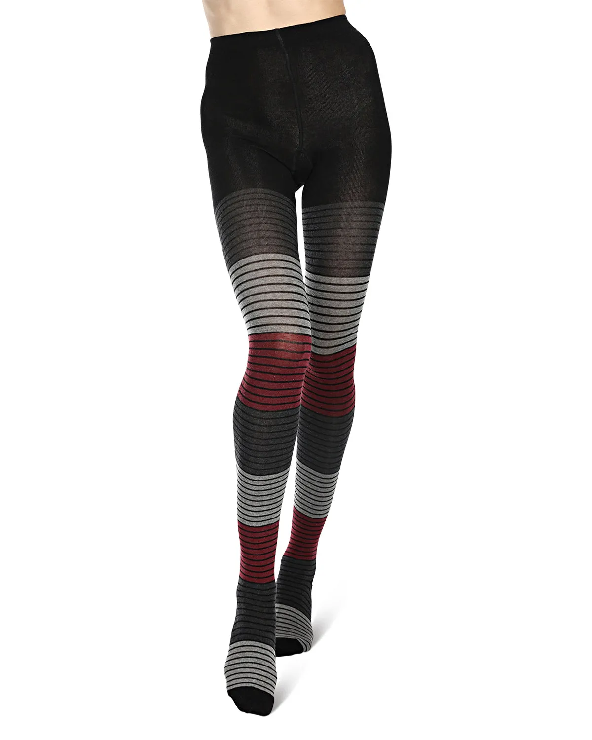 Gradient Stripes Sweater Tights