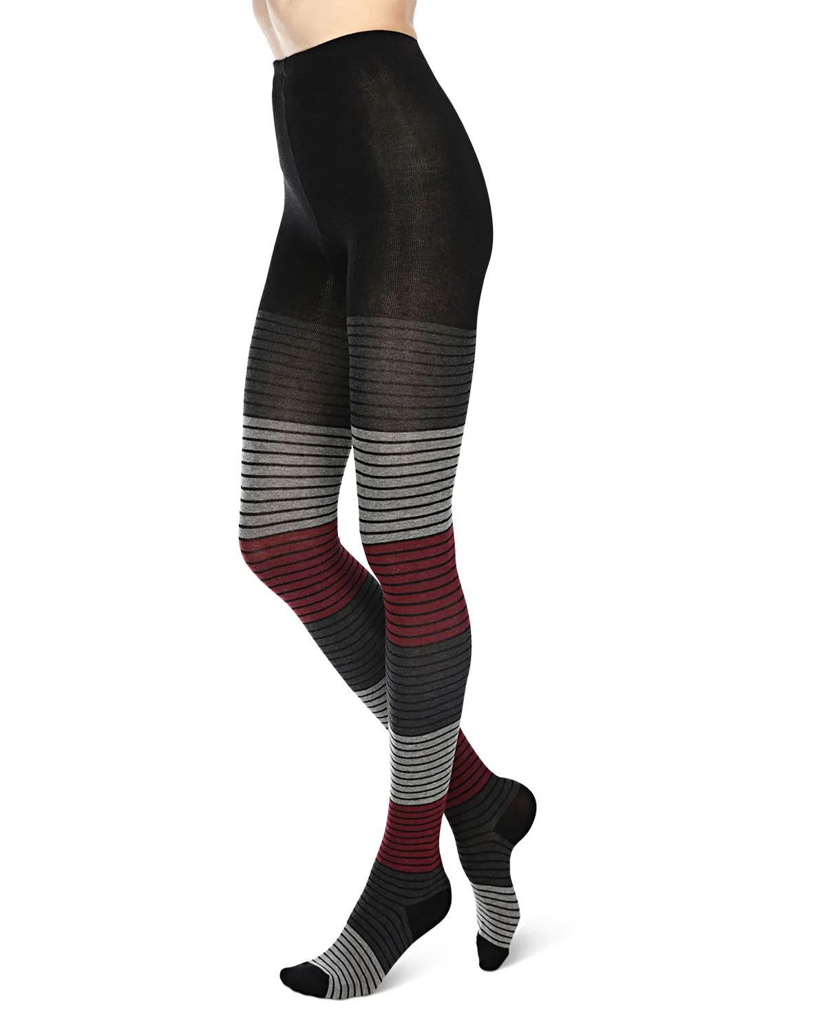 Gradient Stripes Sweater Tights