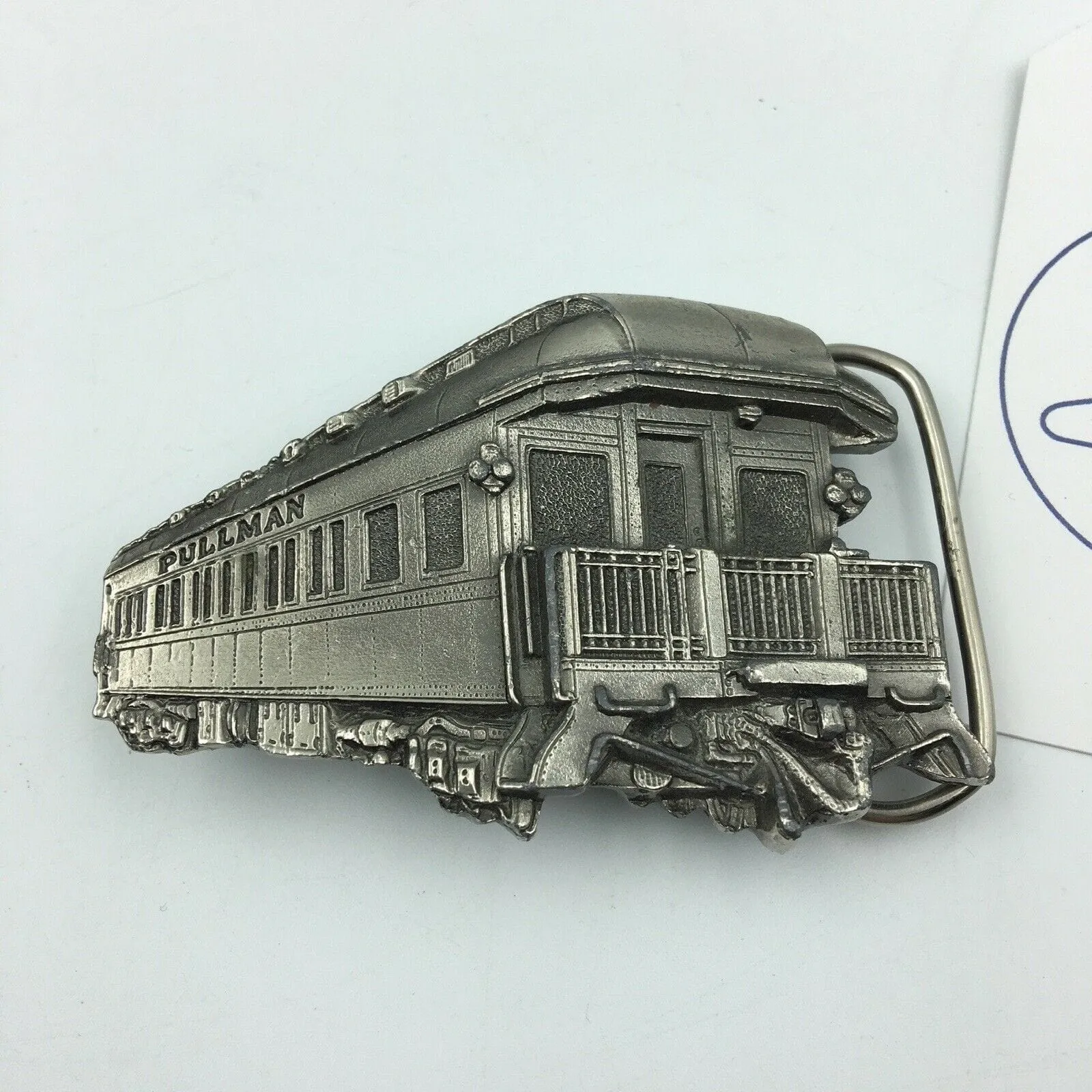 Great American Buckle Company Pullman Railcar Pewter Belt Buckle 1980 SN 276 USA