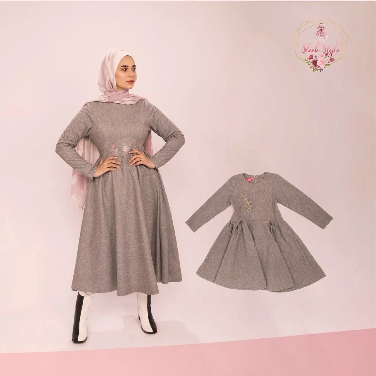 Grey wool- Kids dress