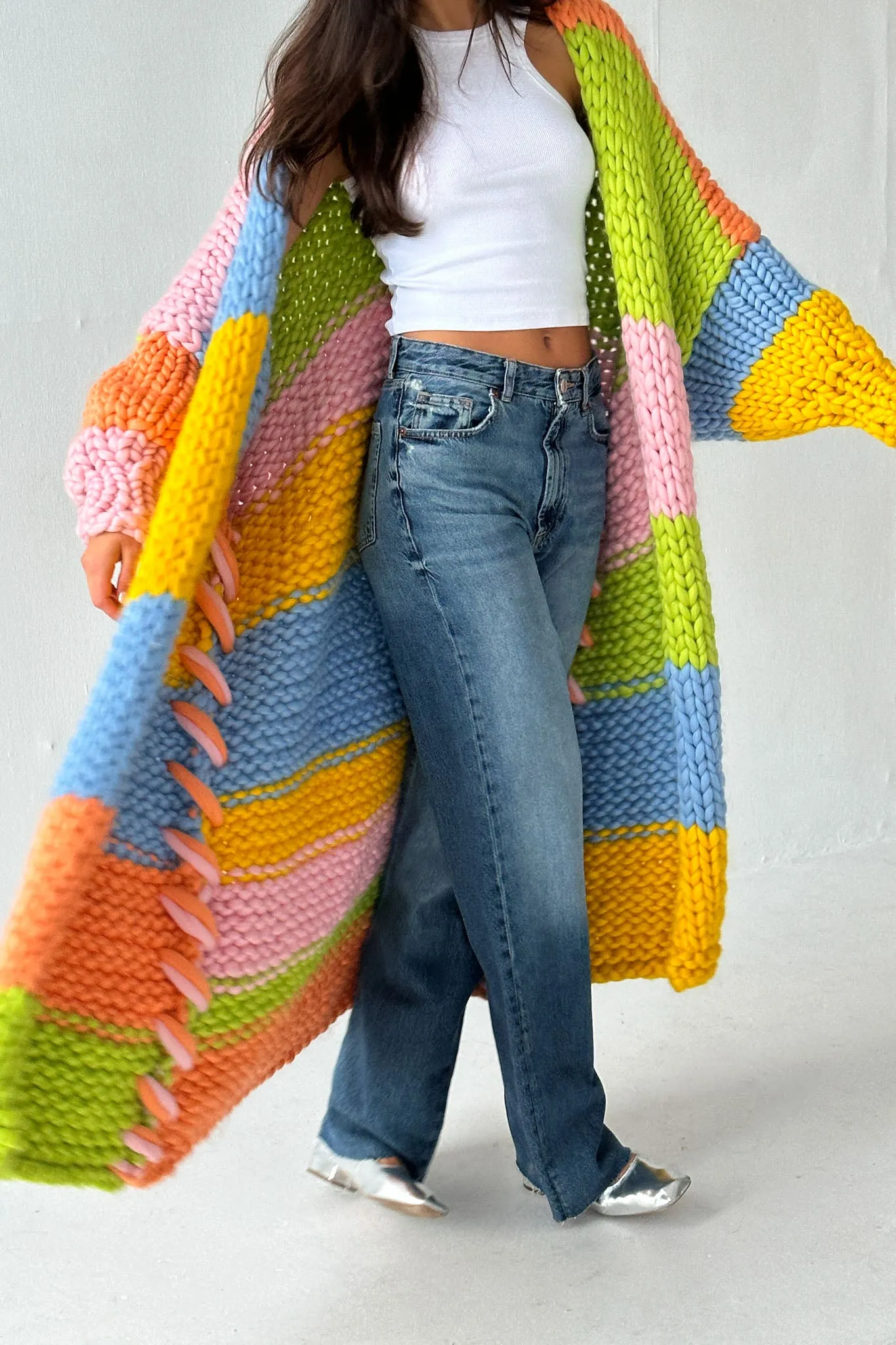 Groovy Chunky Knit Maxi Cardigan