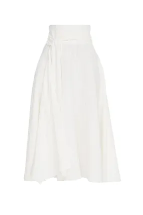 High Waisted Linen Skirt