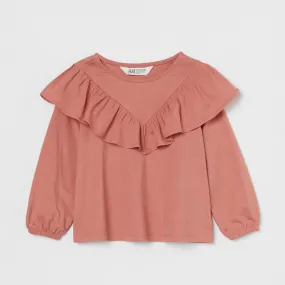 HM - Girls 'Coral' Full Sleeve Cotton T-Shirt OR254