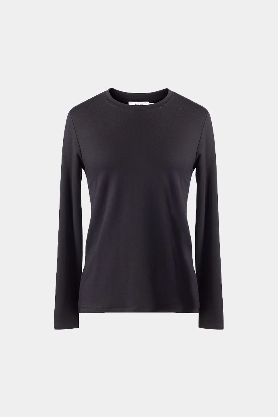 JERSEY LONG SLEEVE TOP - CANVEY BLACK