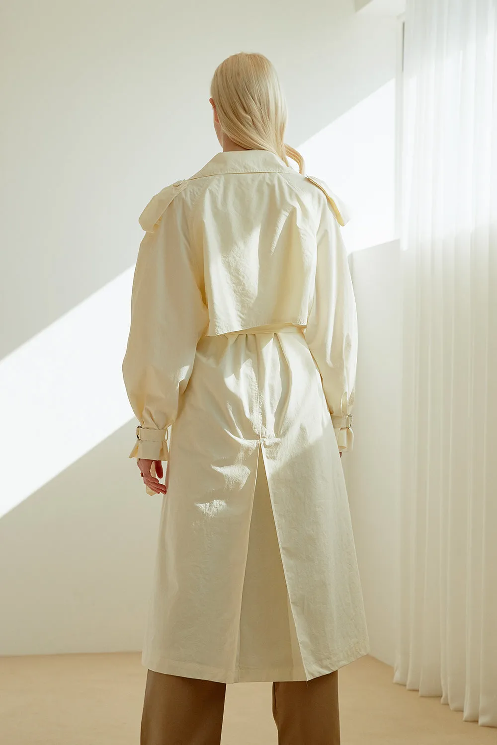 Joyce Flared Long Trench Coat