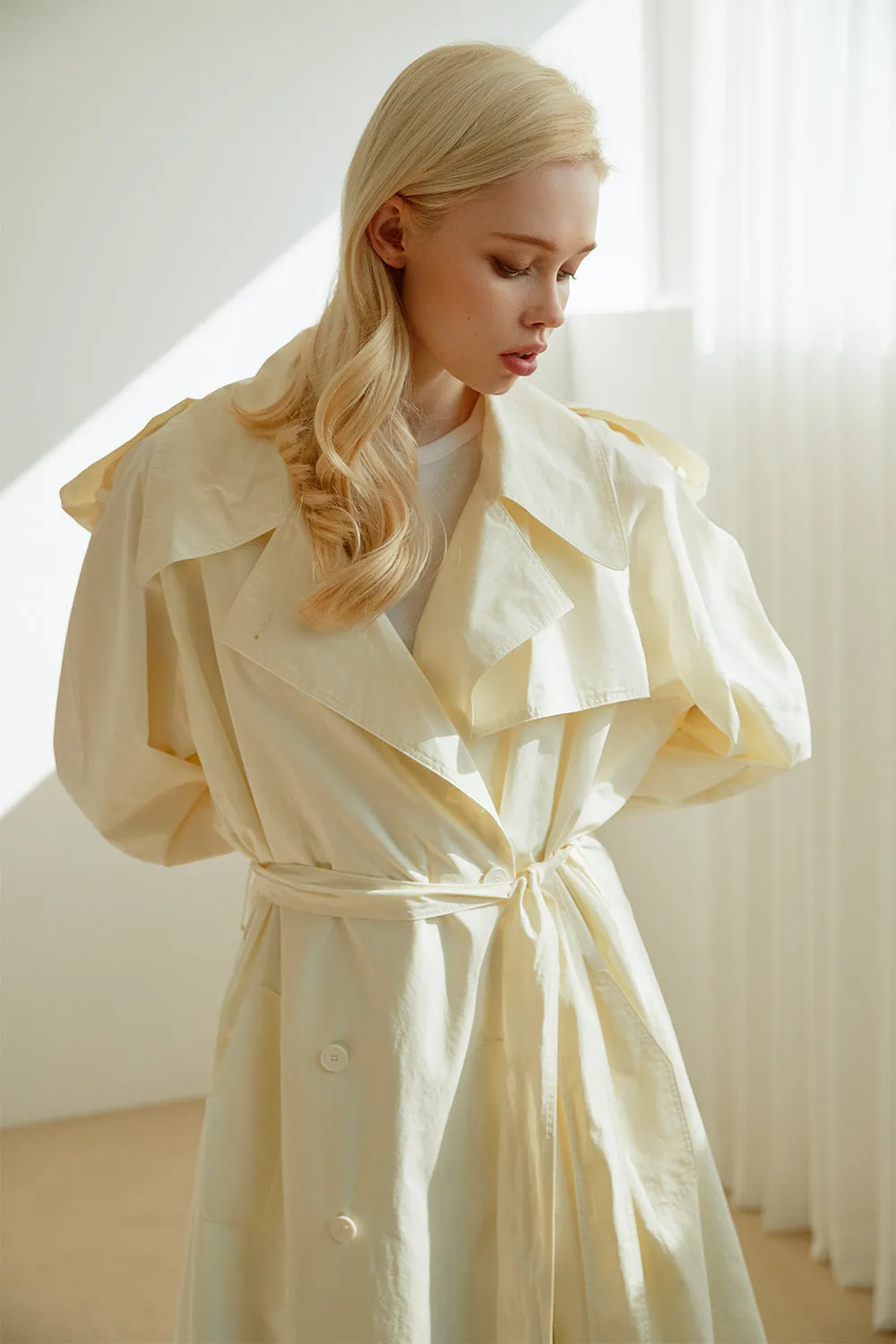 Joyce Flared Long Trench Coat