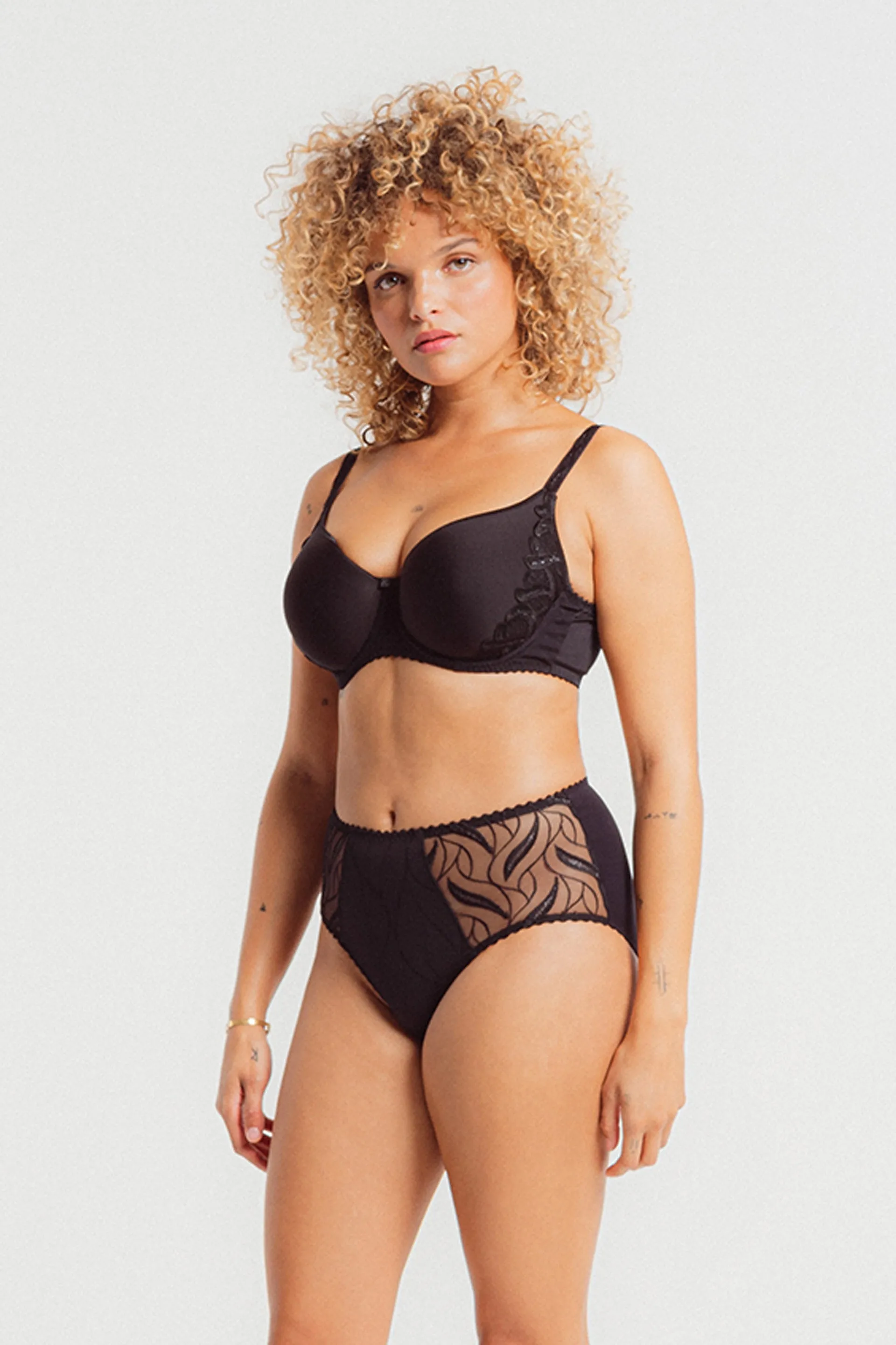 Julia High Waisted Brief Black