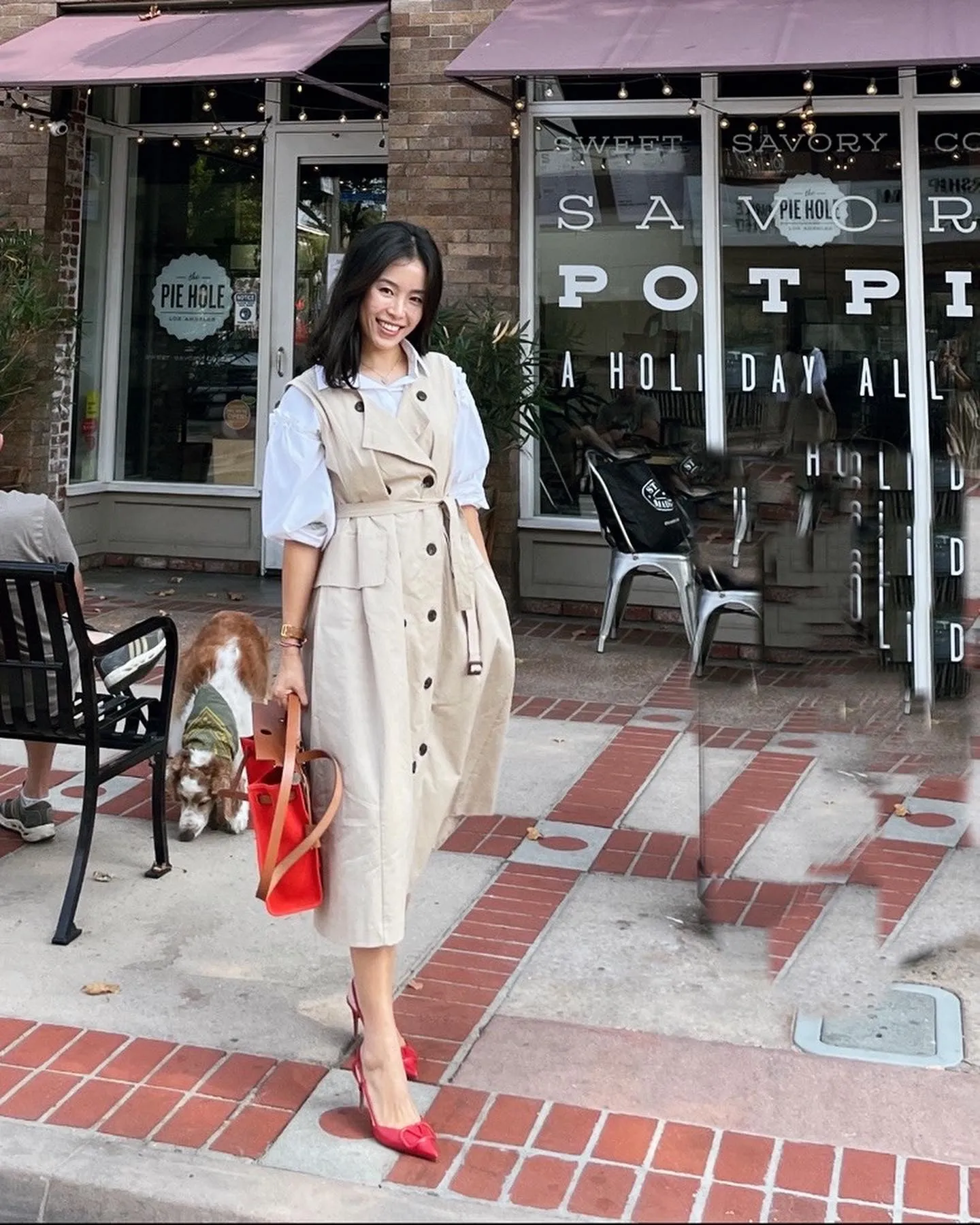 Kourtney Sleeveless Trench Dress / Trench Vest_2 Colors