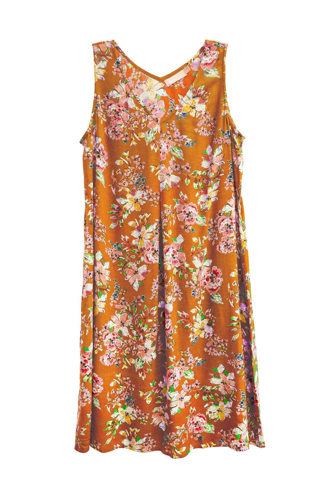 La Cera Rayon Summer Floral Print Sundress