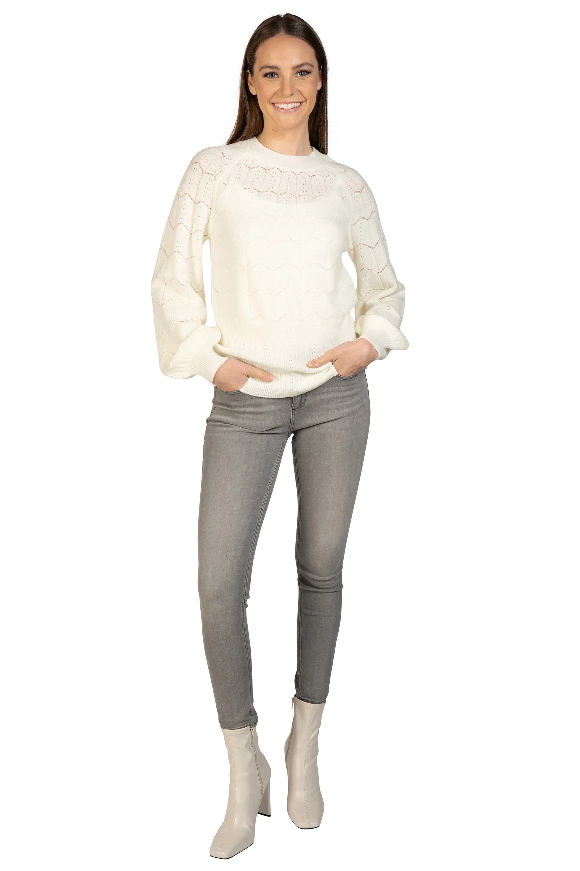 Lightweight Eyelet Sweater