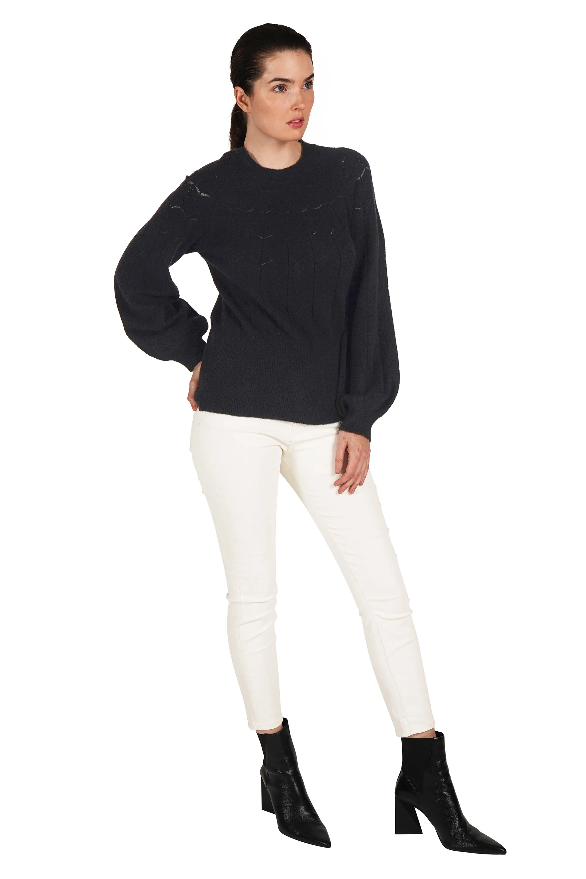 Lightweight Eyelet Sweater