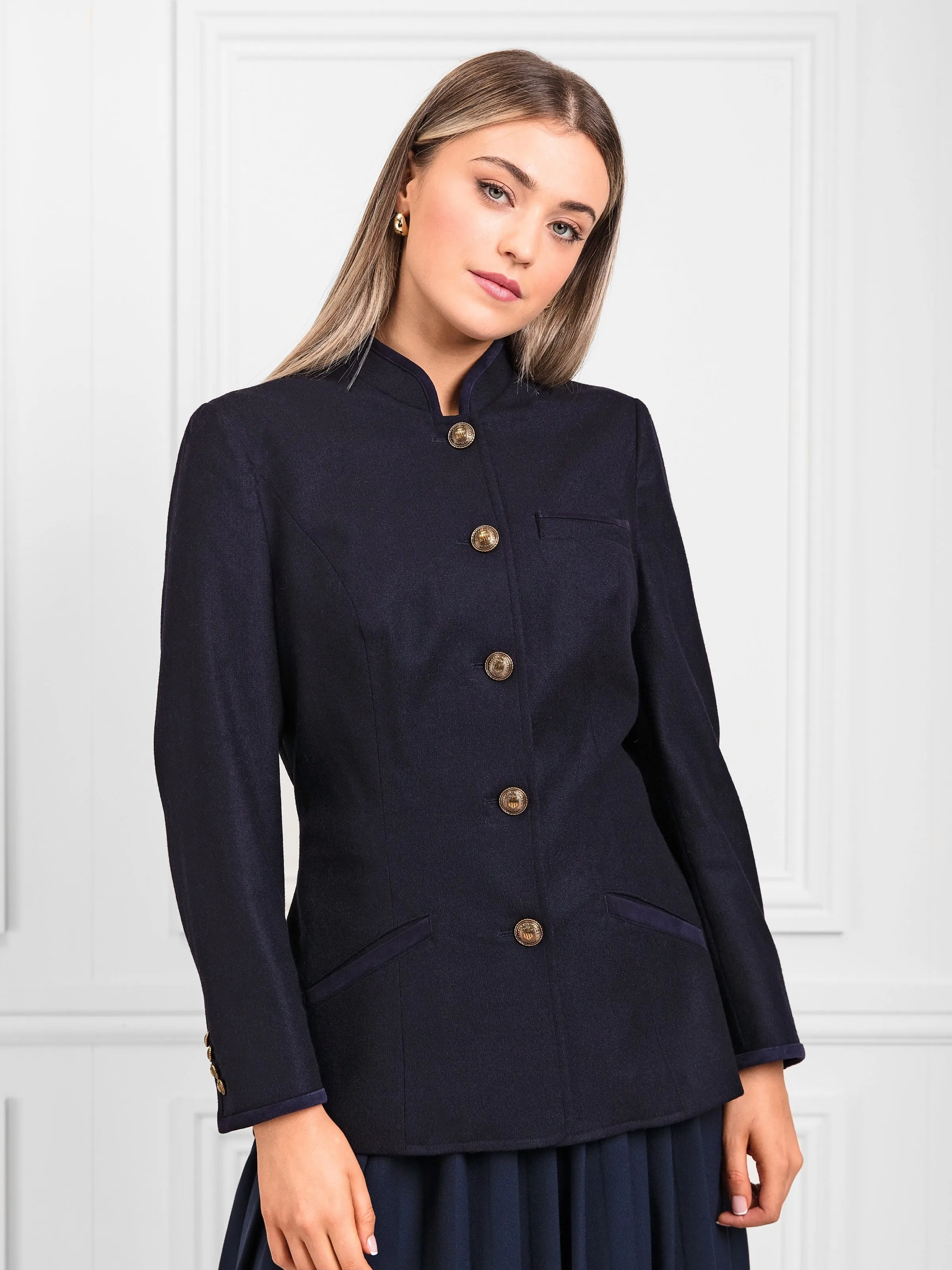 Madeline Jacket - Navy Melton Wool