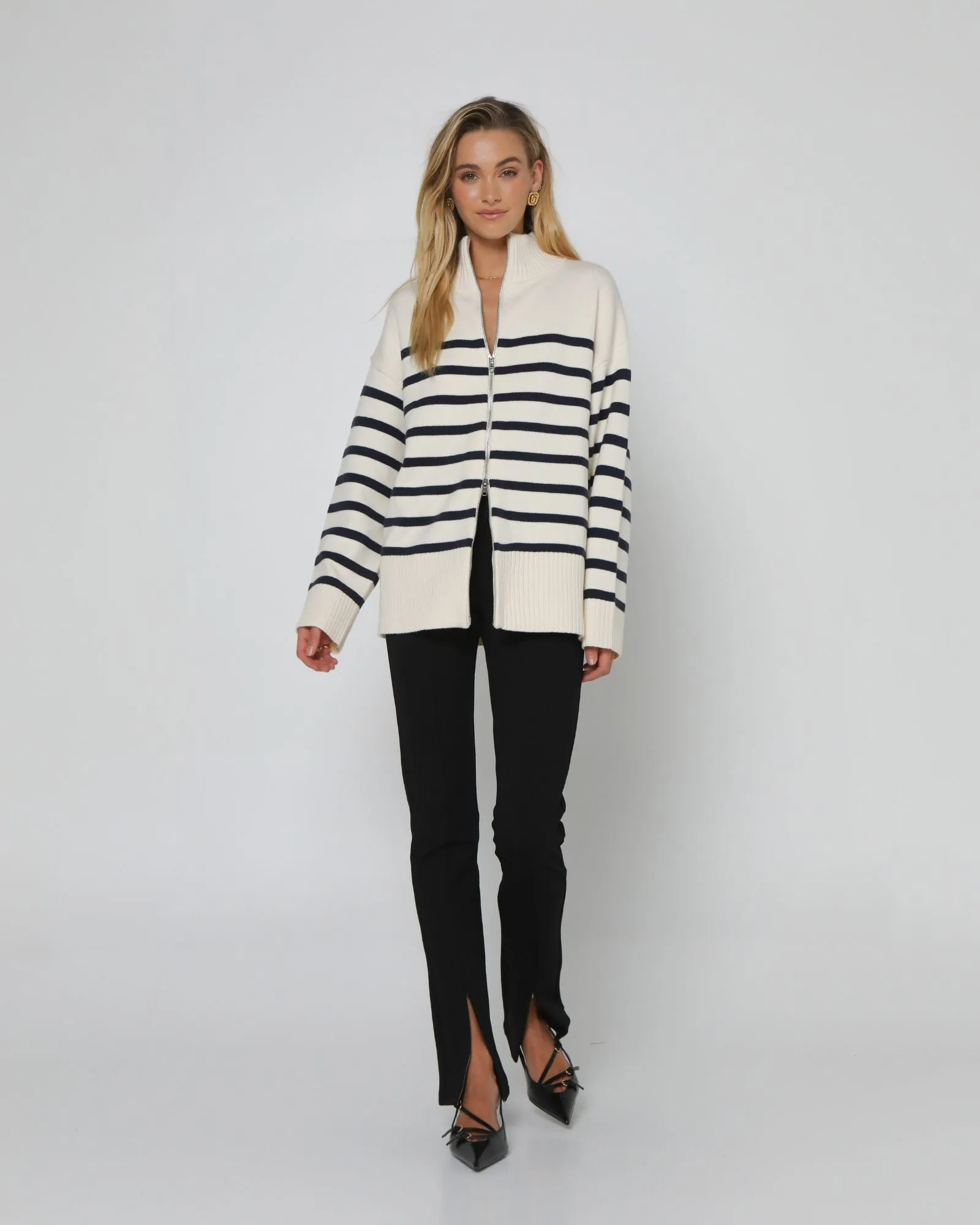 Madison the Label Addie Striped Sweater