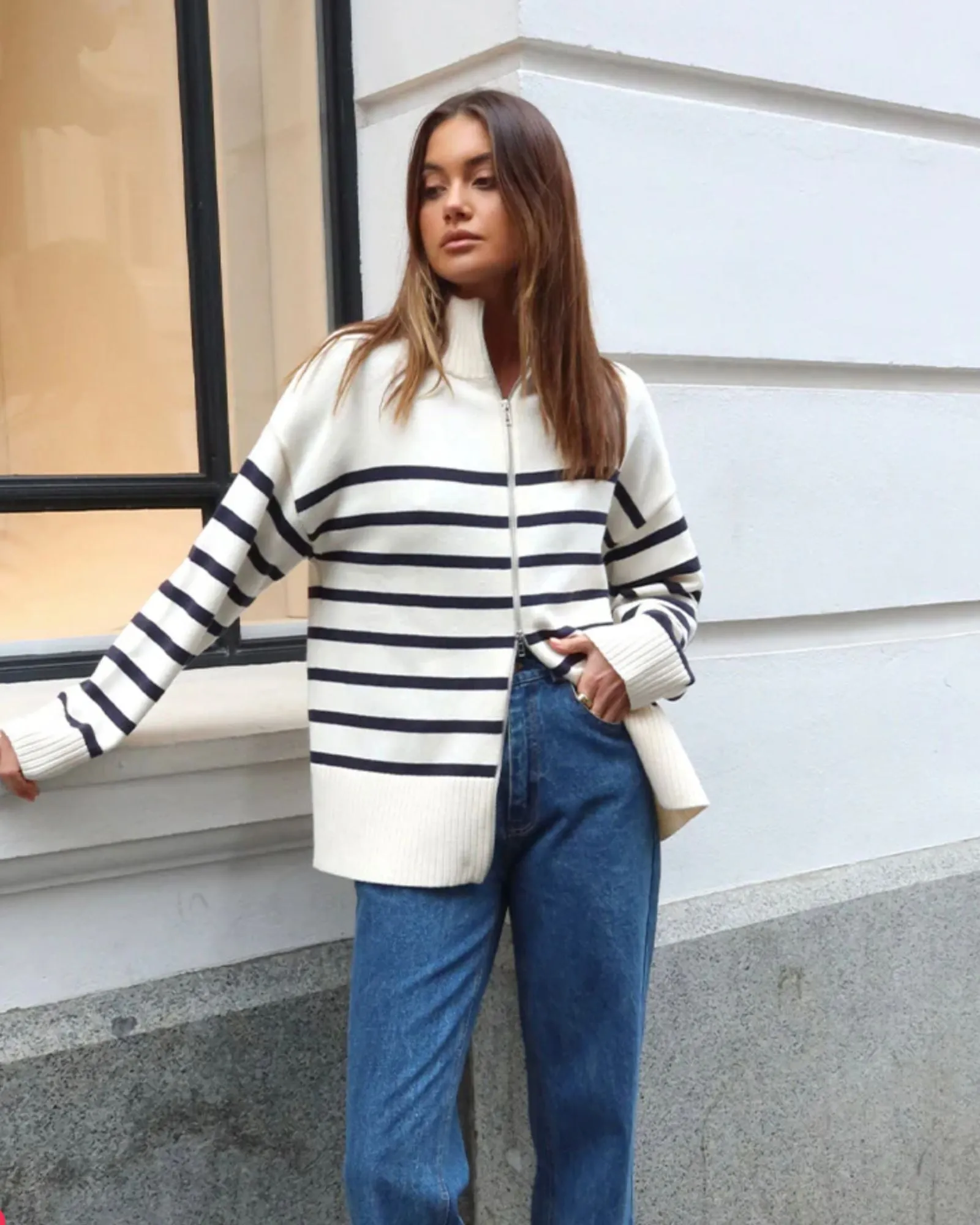 Madison the Label Addie Striped Sweater