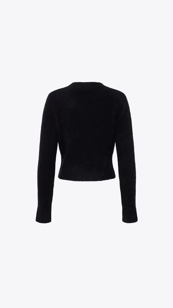 Mapache Oversized Crew Sweater - Black