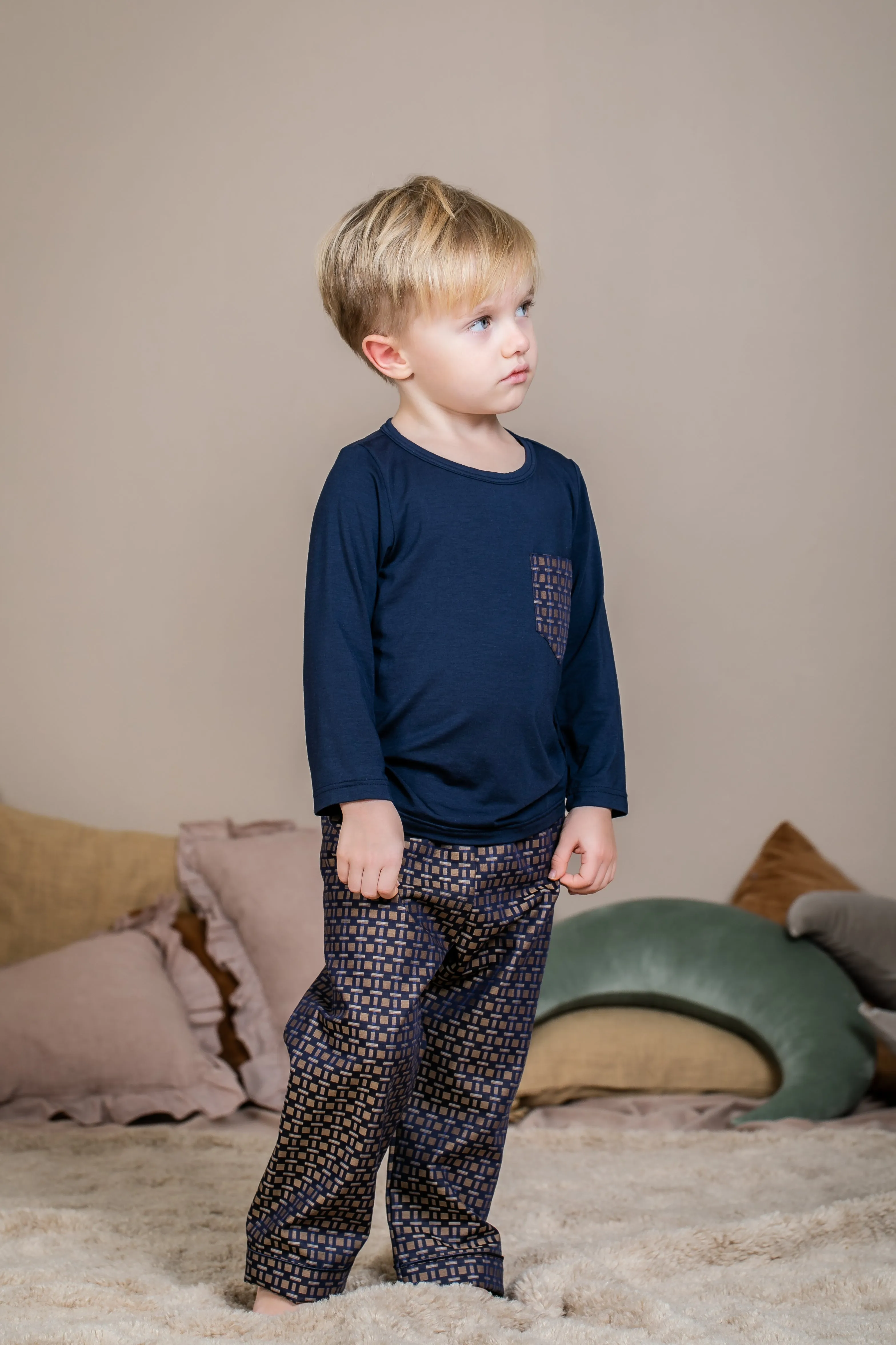 MARK - BOYS' PYJAMA SET IN NAVY